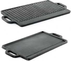 Cast Iron Double Burner Grill Griddle