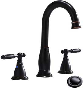 Phiestina 2-Handle 8 inch Widespread Oil Rubbed Bronze Bathroom Faucet