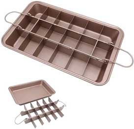 Ailelan Non Stick Brownie Pans With Dividers