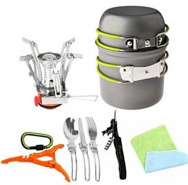 Bisgear 12pcs Camping Cookware