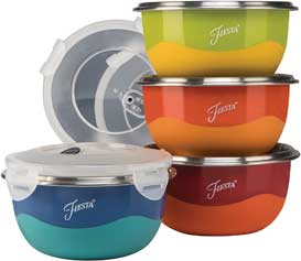 Fiesta Prep 8-Piece Microwave Safe Bowls