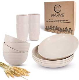 NARVE Unbreakable Microwave Safe-Lightweight Bowls