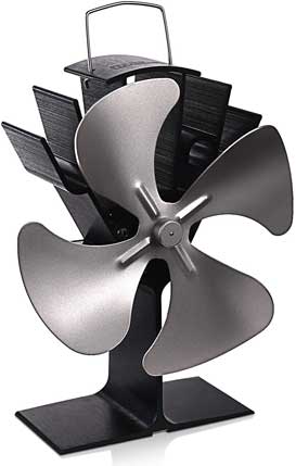 TACKLIFE 4 Blades Fireplace Stove Fan