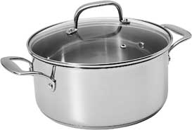 Amazon Basics Stainless Steel Dutch Oven with Lid