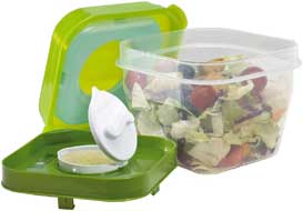 Fit & Fresh Salad Shaker Reusable Plastic Container 