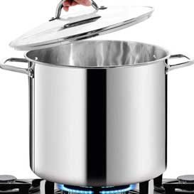 HOMI CHEF Large NICKEL FREE Stainless Steel Stock Pot