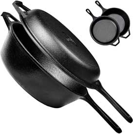 Pre-Seasoned Cast Iron 2-In-1 Multi Cooker