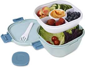 Upgraded Salad Bowl with Lid Leak-proof