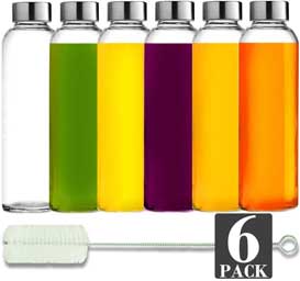 Brieftons Glass Water Bottles