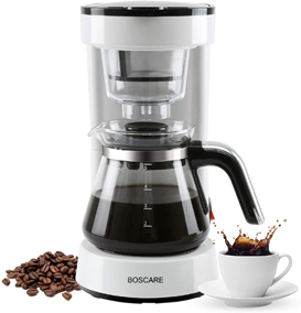 BOSCARE 5 Cup Coffee Maker with Reusable Filter