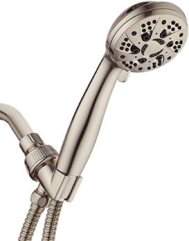  AquaDance High Pressure 6-Setting Full Brushed Nickel Handheld Shower Head